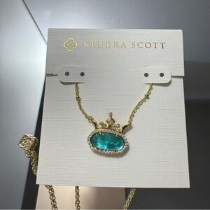 Kendra Scott Gold and Blue Pendant Necklace